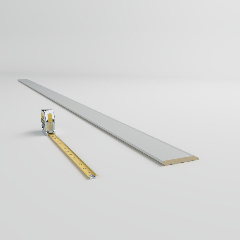 Gray Polyurethane Traditional Baseboard Moulding, 94.5" Length
