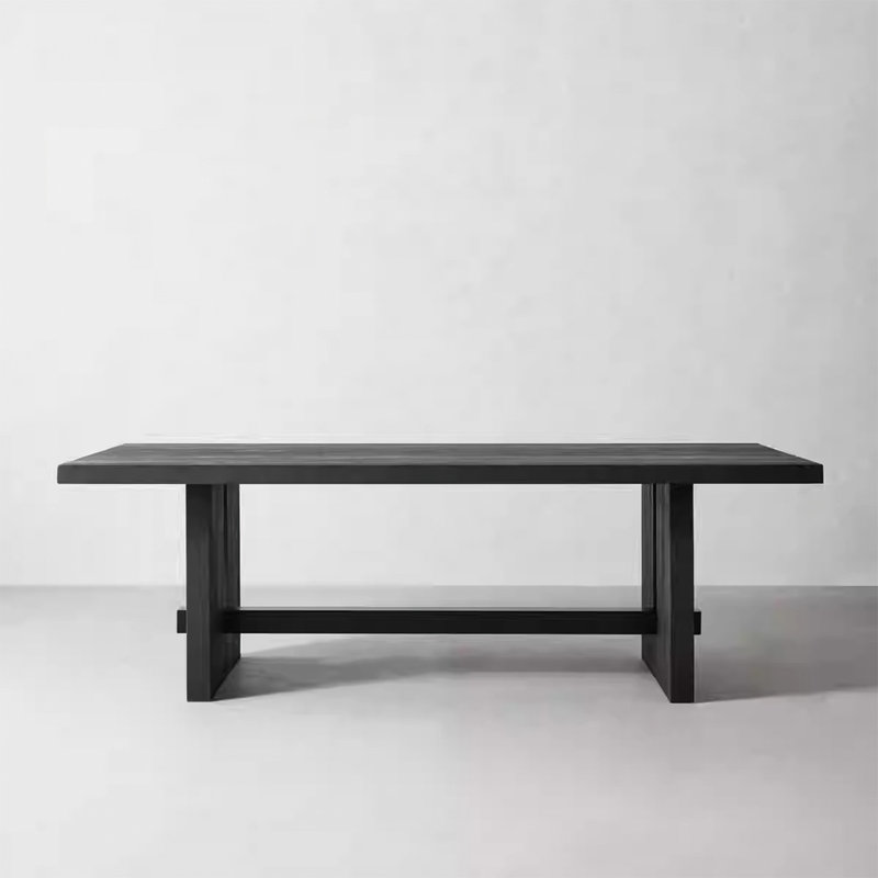 Steady solid wood dining table, 29.52"H x 78.74"L x 31.49"W