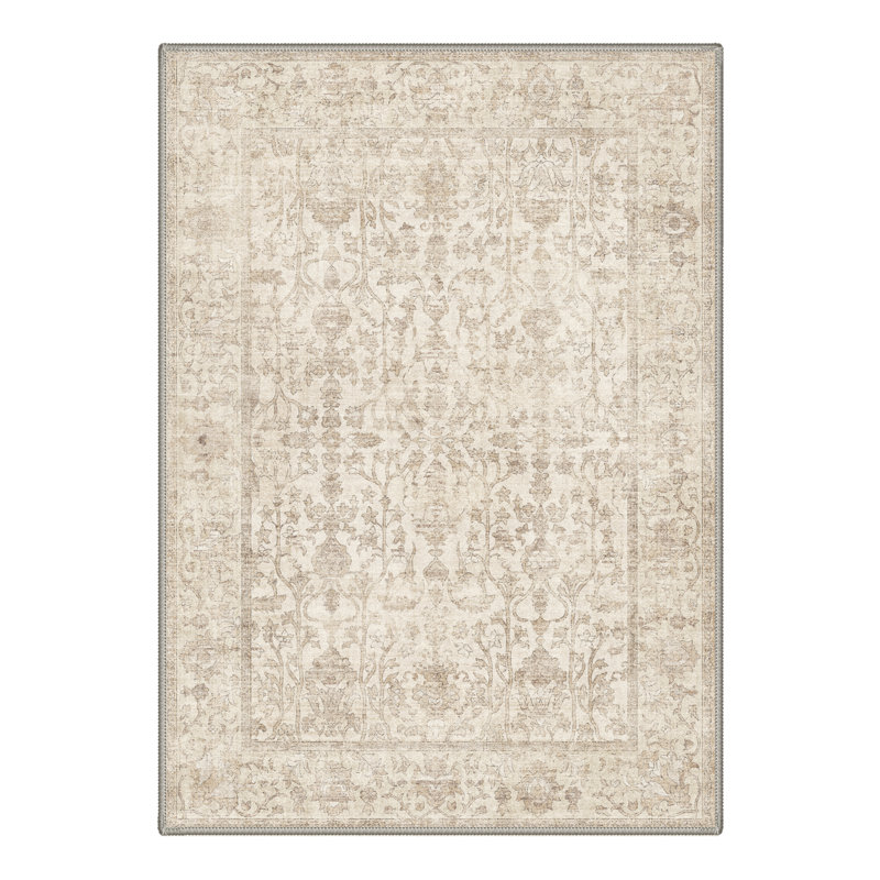 Tapis d'intérieur lavable à la machine Verdine, Rectangle 9' x 12'