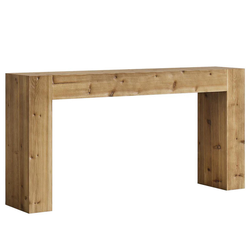 Table d'appoint en bois, table de couloir au design minimaliste, console, Brun