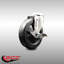 Roulettes pivotantes en caoutchouc dur avec roue de service en acier inoxydable 316SS