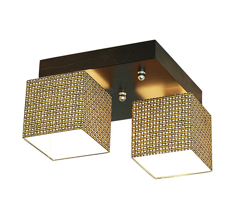 Partee Semi Flush Mount, Dark brown