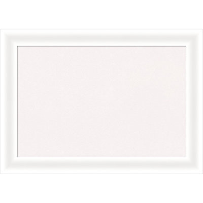 Oliver White Narrow Wood Framed Corkboard, Natural Cork Bulletin Board, Organization Board, Pin Board