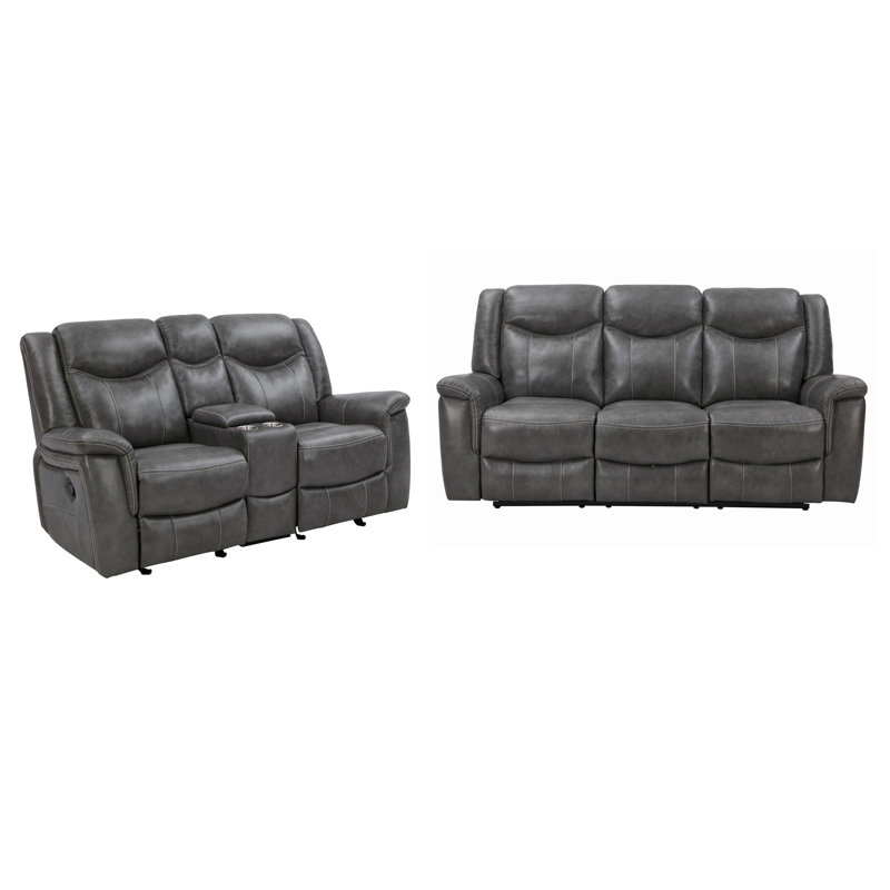 Ensemble de salon inclinable en similicuir 2 pièces Hythe