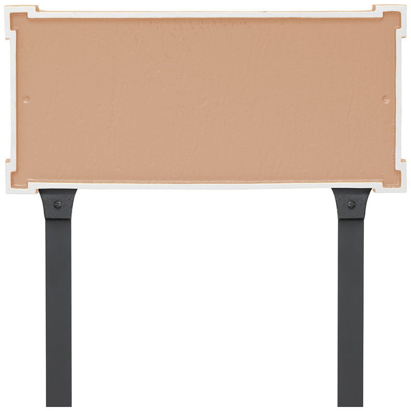Plaque d'adresse sur 2 lignes New Yorker, Taupe / Blanc, Oui