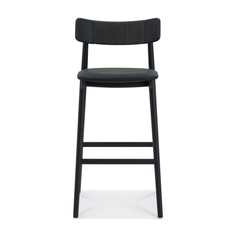 Tabouret de bar Sakina, Noir, Tabouret de bar (siège d'une hauteur de 31,5 po