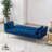 71-inch down-filled couple's soft sofa with 3-position convertible feature and metal-legged sofa bed-376204206