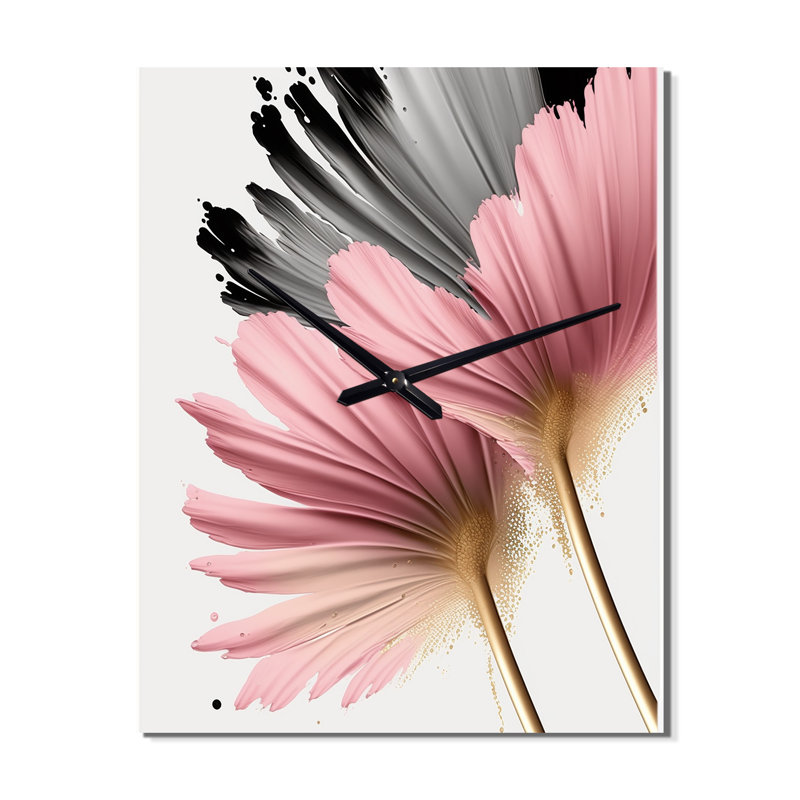 Jaleigh - Horloge murale marguerite florale, H 28 po x l 12 po x P 1 po