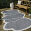 Tapis d'intérieur / extérieur bleu / crème Monte Modern-1047576998