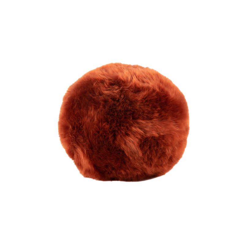 Coussin boule en laine de mouton Fiber By Auskin, Rust