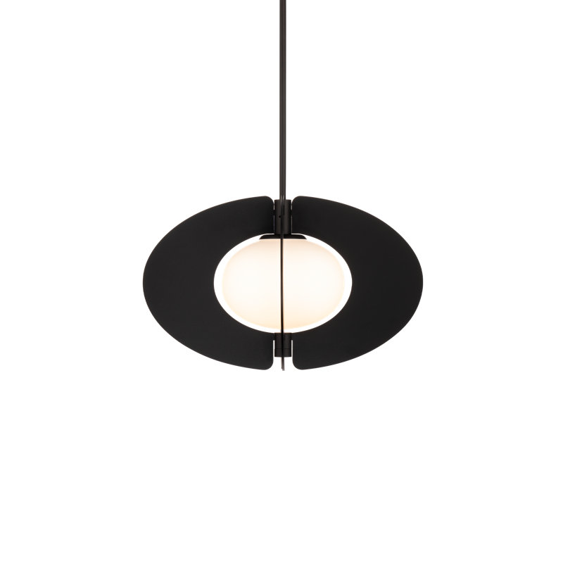 Luminaire suspendu géométrique à 1 lumière Echelon, Noir
