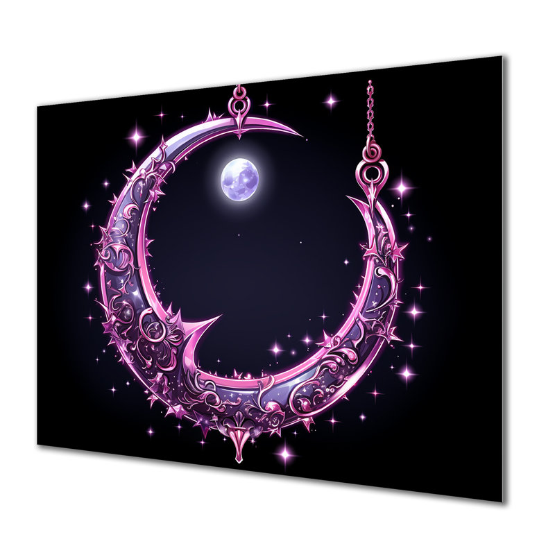 Art mural en métal Moon Moon, H 12 po x l 20 po x P 1 po