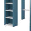 Lit mezzanine en bois pleine grandeur avec tablettes, portemanteaux et bureau-1100280216