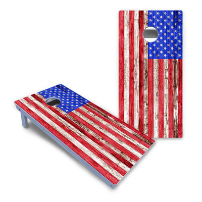 USA Flag All-Weather Composite Cornhole Set