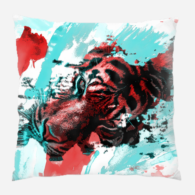 Coussin décoratif de papier peint Vernet, Microsuède, Intérieur