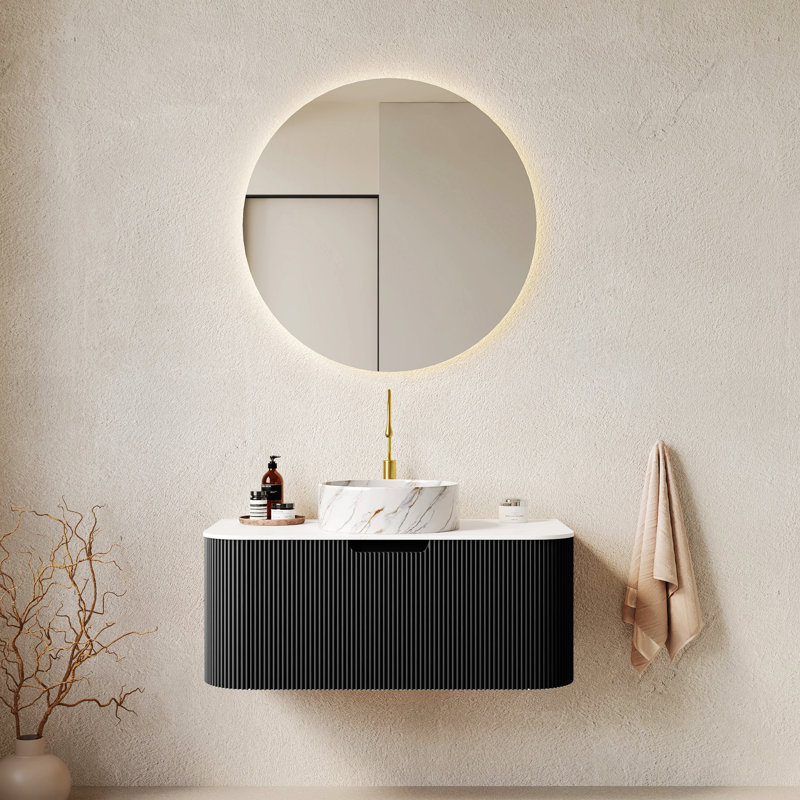 Meuble-lavabo mural avec lavabo, armoire de rangement avec tiroir de rangement, rangement de salle de bain pour la maison