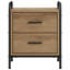 40 cm W Galvanised Steel Bedside Table
