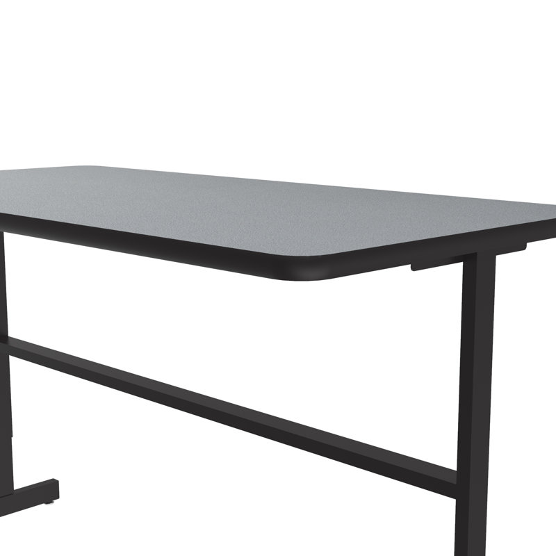 Bureau pour travailler debout en stratifié haute pression, gris, H 34 po x l 60 po x P 30 po