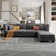 Audrye 116.5" Velvet Modular Upholstered Sectional with Ottoman