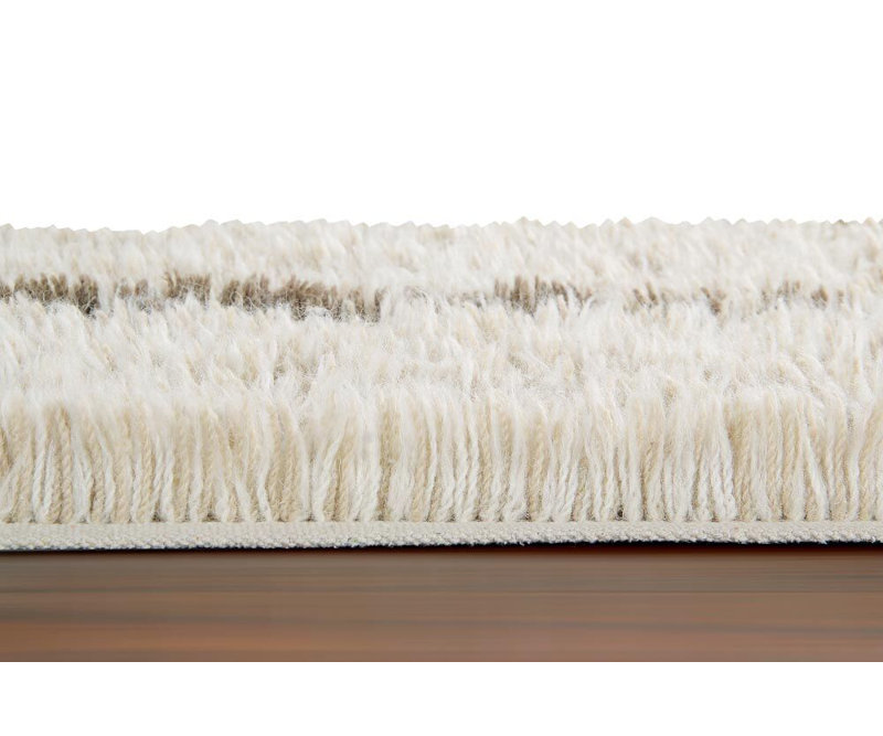 Free Your Soul Handmade Shag Wool Area Rug, Rectangle 5'7" x 8'