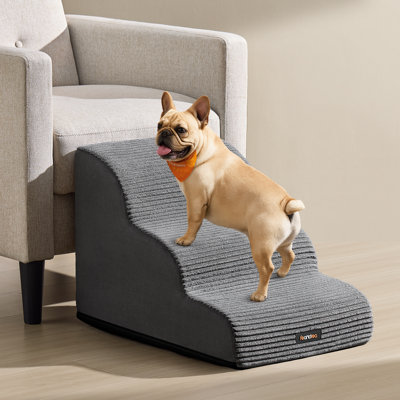 3-Step Dog Stairs, Corduroy Dog Steps For Bed