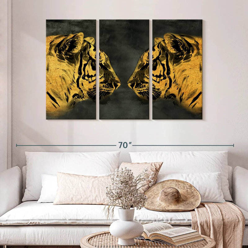 Brampt Golden Tigers, 32" H x 50" W
