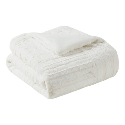 Jeté en duvet synthétique ultra moelleux Arctique Larkin