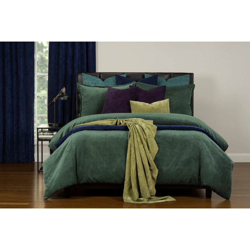 Ensemble de velours mat avec housse de couette et ensemble d'inserts par Siscovers, Émeraude