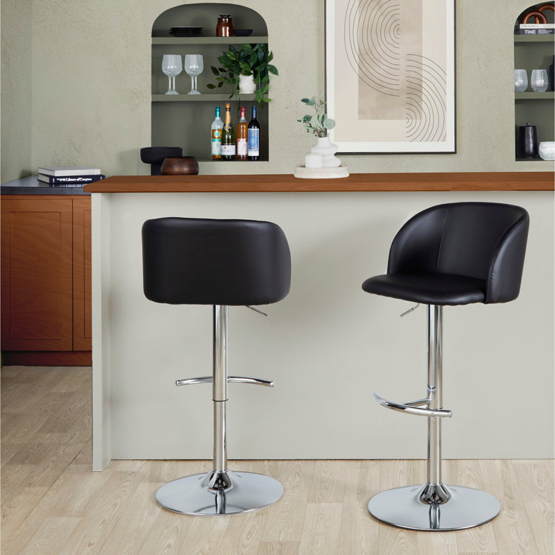 Tabouret de bar réglable, Chrome chrome