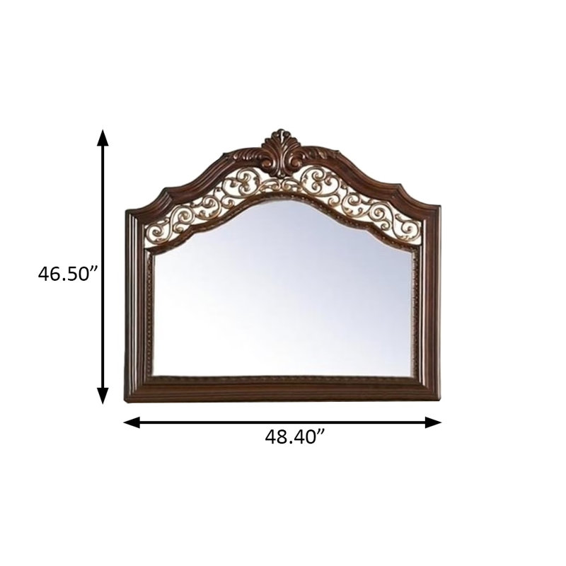 Miroir transitionnel l 48,4 ", cerisier brun