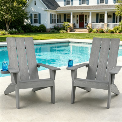 Ensemble de 2 chaises modernes modernes Adirondack
