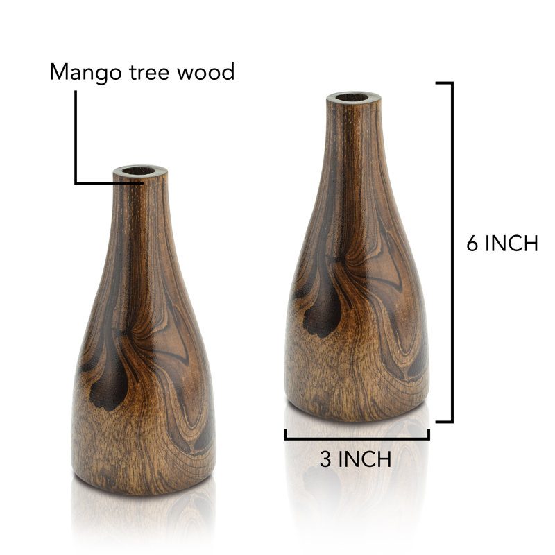 Calbert Handmade Wood Table Vase