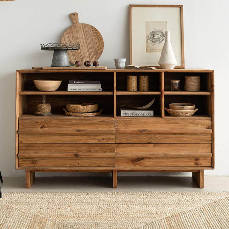 Recessed wall-mounted drawer storage cabinet