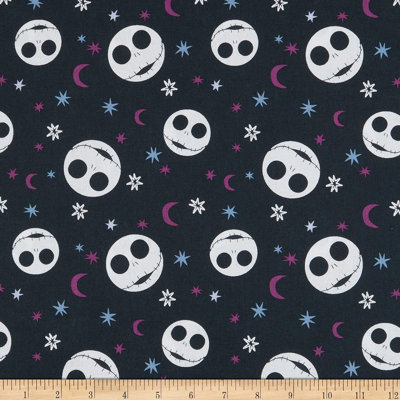 Springs Creative The Nightmare Before Christmas Jack Starlight Heads Multi, 100% Cotton Fabric By The Yard