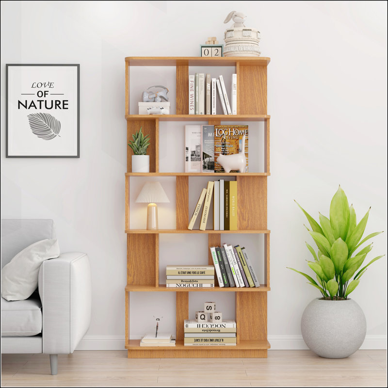 Bibliothèque de rangement moderne à 5 niveaux pour la maison et le bureau