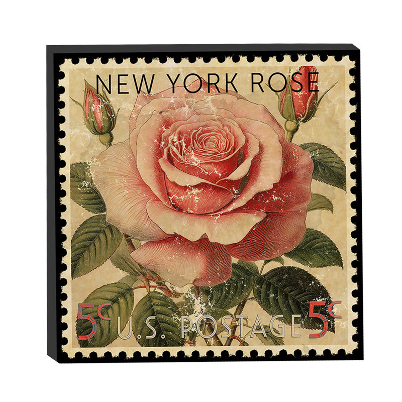 Timbre-poste «New York State Flower Rose» par Grotto Studios