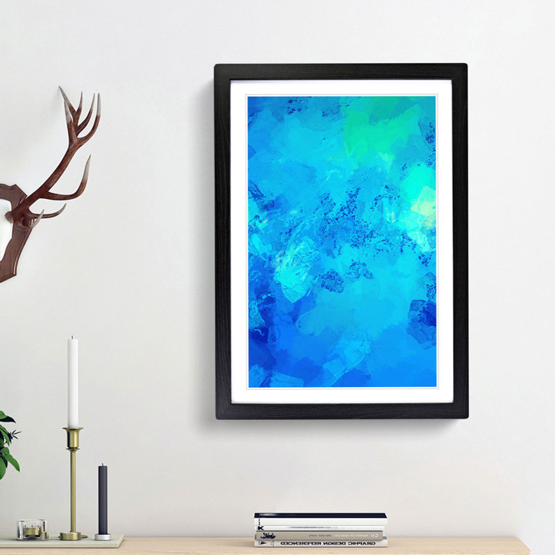 Acceptance Always in Abstract - Picture Frame Graphic Art Print, Black Framed, 65cm H x 48cm W x 2cm D