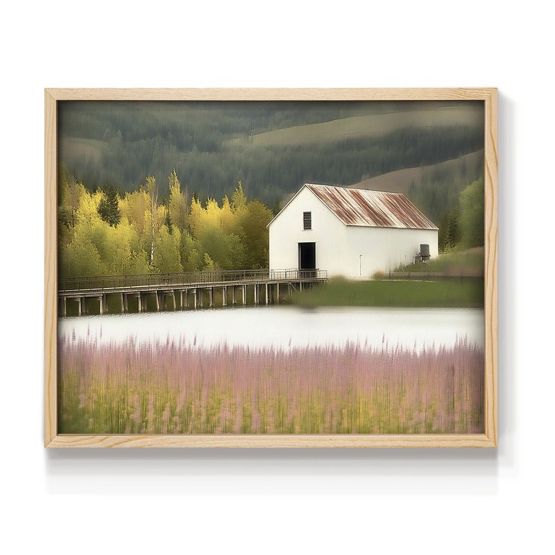 Paysage, série XLII, impression encadrée, Naturel, H 22 po x l 28 po