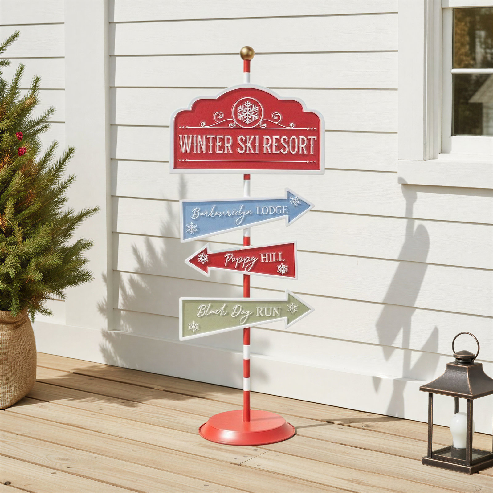 Dog Ski Resort Sign 33.5"H