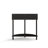 Unique Half Moon Design End Table With Sliding Rattan Door,Elegant Semicircle Entryway Console Table With 2 Rattan Storage Cabinet And Bottom Shelf For Living Room, Bedroom, Study, Hallway(Black)-1617027485