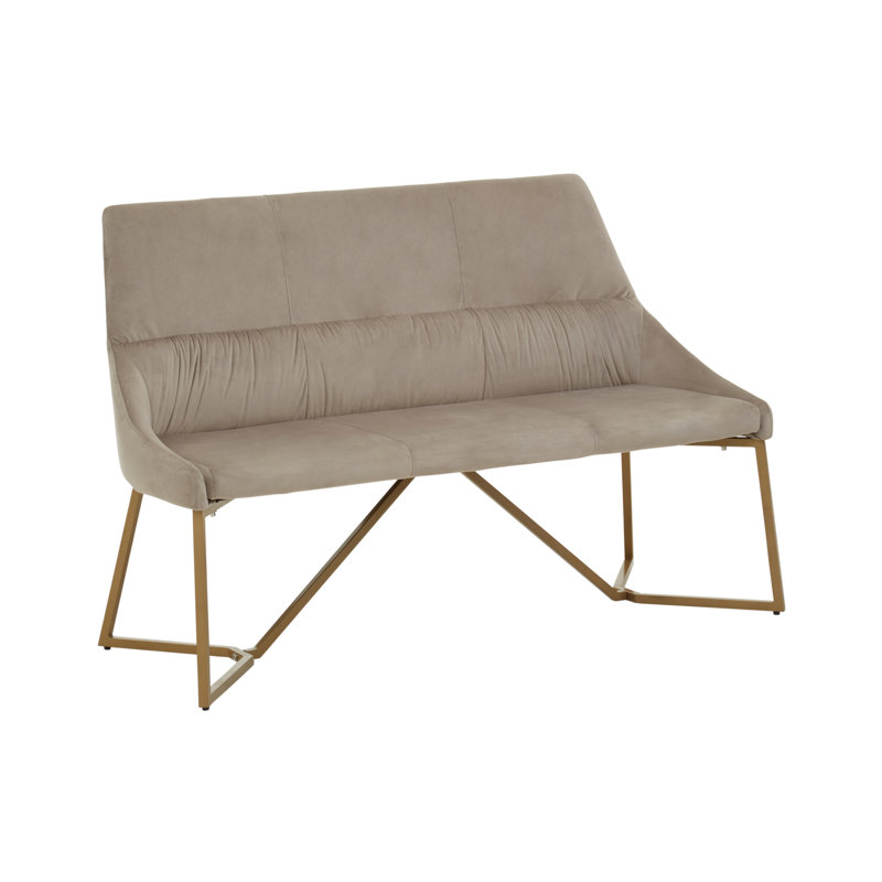 Auxter Velvet Upholstered Bench, Grey