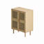 Armoire de rangement 4 portes en maille de rotin