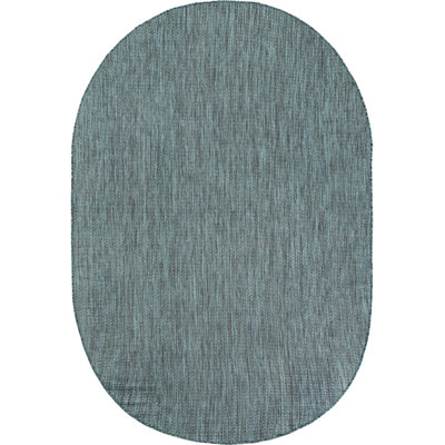Tapis bleu sarcelle intérieur / extérieur Sevim