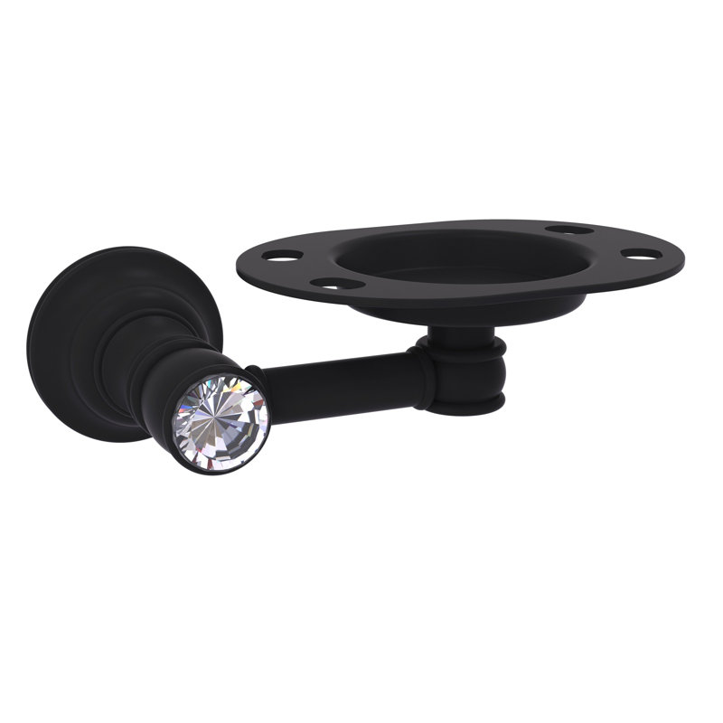 Porte-brosse à dents en cristal Gavin, Noir mat