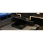 Grand lit plateforme hydraulique avec rangement, soutien solide, cuir synthétique confortable, structure relevable moderne Sensor Night, doux-812541829