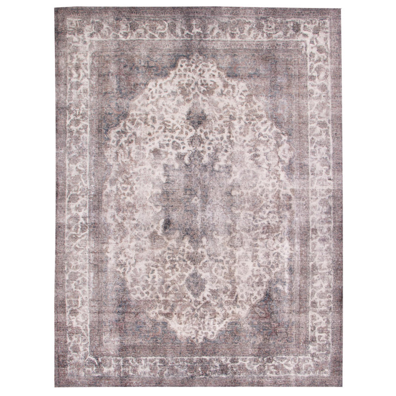 Tapis gris foncé en laine noué à la main de conception unique 9 pi 7 po x 12 pi 10 po New Age