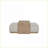 Ottoman with Tray Table - Charcoal Gray Polyester, Oak Base | Walnut Brown Accents | Solid Wood
