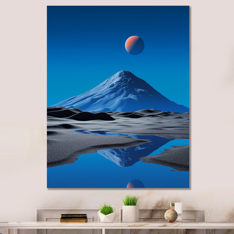 Paysage lunaire volcanique III, Black Picture Framed, 44" H x 34" W