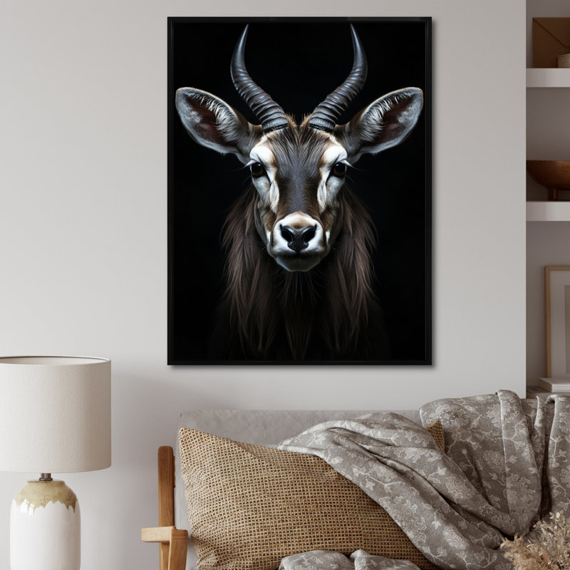 Antilope Keionna, photo II - impression, H 20 po x l 12 po x P 1 po, Cadre flottant noir