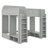 Triple Bunk Bed With Integrated Storage Shelves And Hooks-2123912406